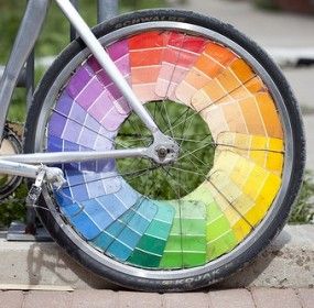 Bicycle rainbow pinwheel