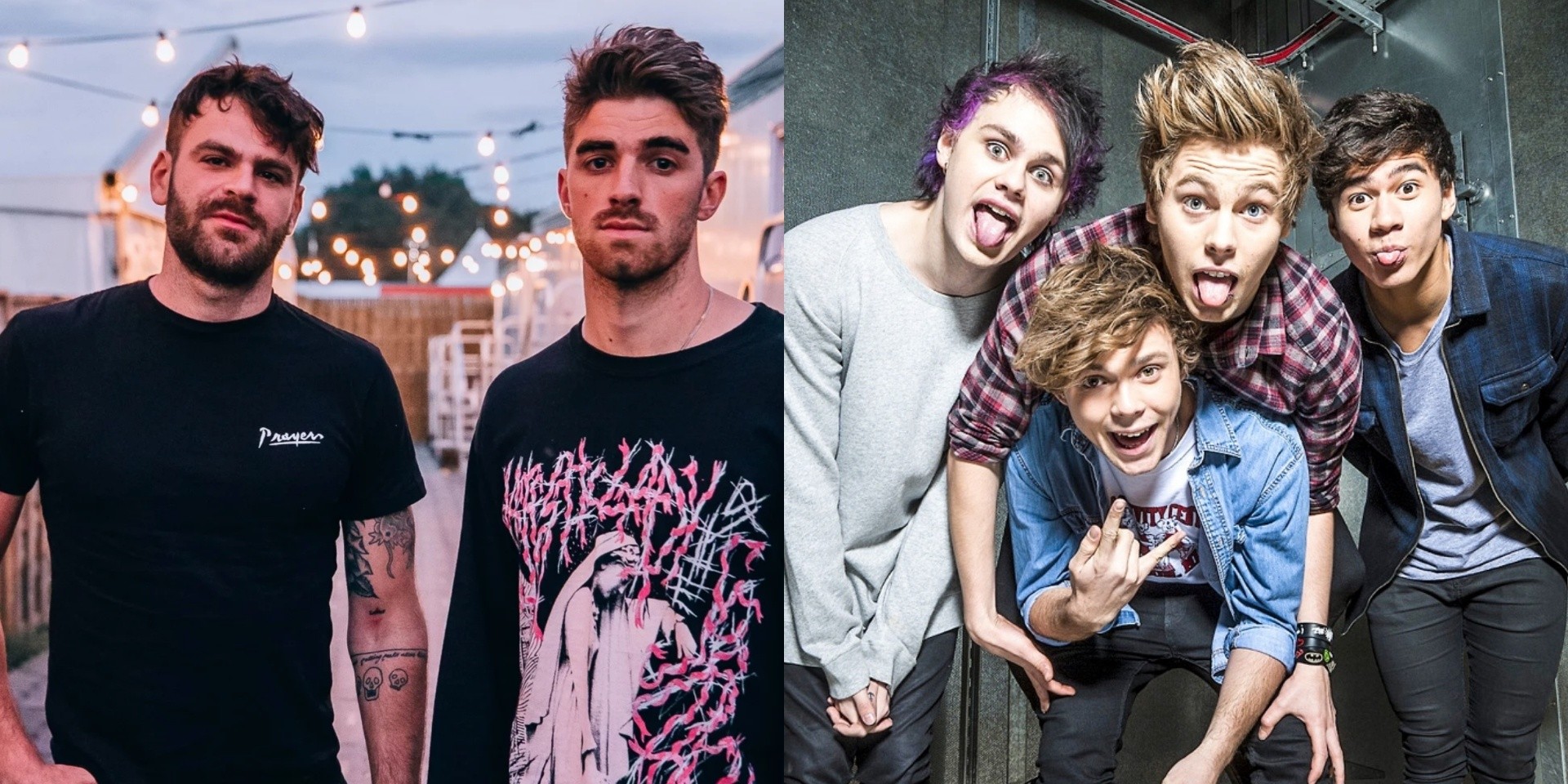 The Chainsmokers and 5 Seconds Of Summer battle each other for blazing glory in new music video for 'Who Do You Love' – watch