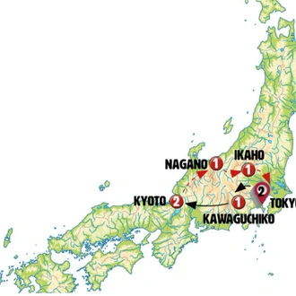 tourhub | Europamundo | Central Japan | Tour Map