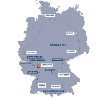 tourhub | Trafalgar | Best of Germany | Tour Map
