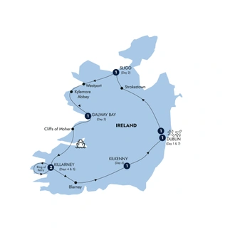 tourhub | Insight Vacations | Enchanting Ireland - Classic Group | Tour Map