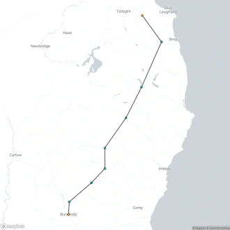 tourhub | Walkers' Britain | The Wicklow Way - 9 Days | Tour Map