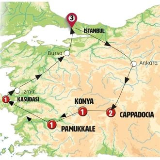 tourhub | Europamundo | Turkey | Tour Map