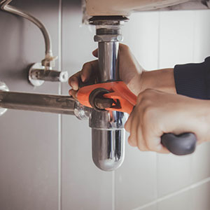 plumbing kitchen sink for water system maintenance