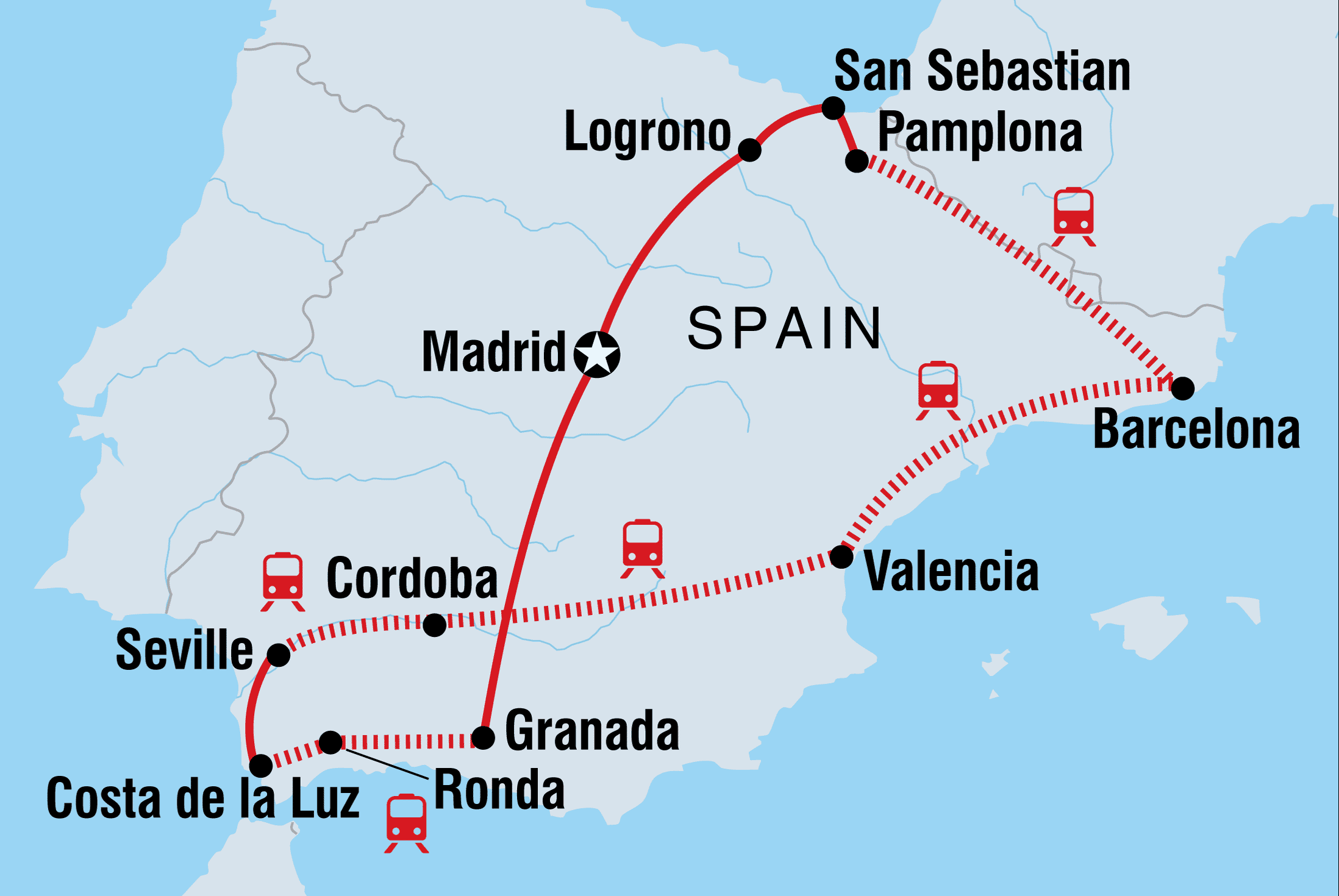 tourhub | Intrepid Travel | Classic Spain | Tour Map