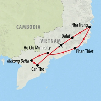 tourhub | On The Go Tours | Highlights of South Vietnam - 11 days | Tour Map