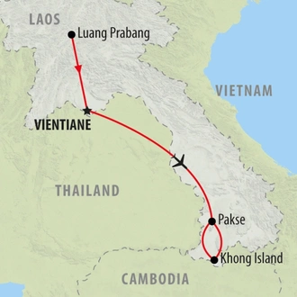 tourhub | On The Go Tours | Beautiful Laos - 8 days | Tour Map