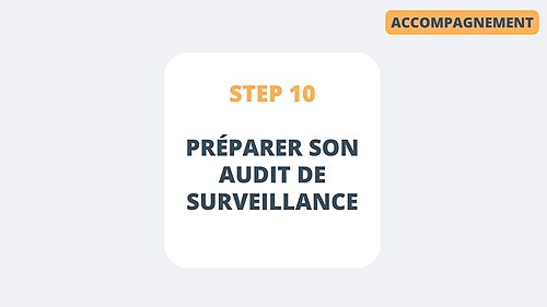 Représentation de la formation : STEP FINALE : QUALIOPI : Préparer son Audit surveillance