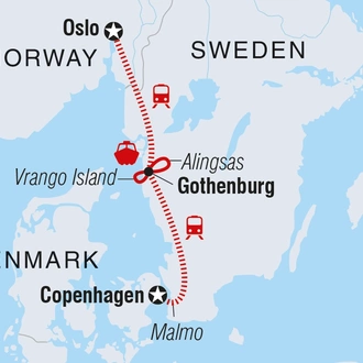 tourhub | Intrepid Travel | A Taste of Scandinavia | Tour Map