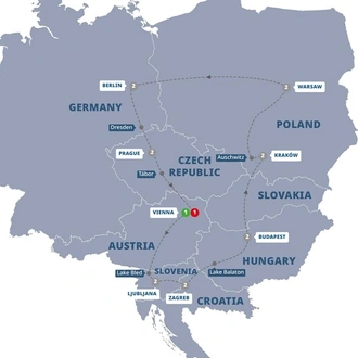 tourhub | Trafalgar | Highlights of Eastern Europe | Tour Map