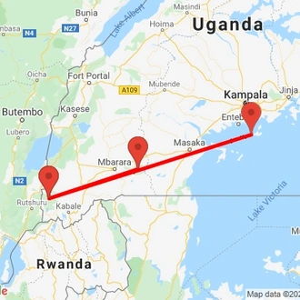 tourhub | Kent Safari Tours | 6 Days Private Uganda Primate Explorer | Tour Map