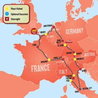tourhub | Expat Explore Travel | Europe Christmas & New Year Escape - 12 days | Tour Map
