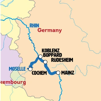 tourhub | Europamundo | Rhine and Moselle Castles Dutch Symphony Intermediate Deluxe | Tour Map