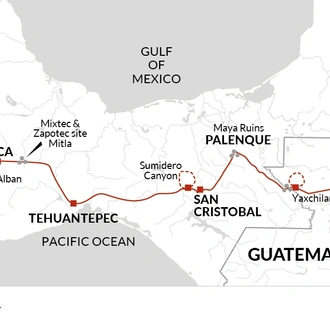 tourhub | Explore! | Contrasts of Mexico | Tour Map