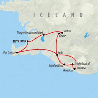 tourhub | On The Go Tours | Iceland, Land of Midnight Sun - 5 days | Tour Map