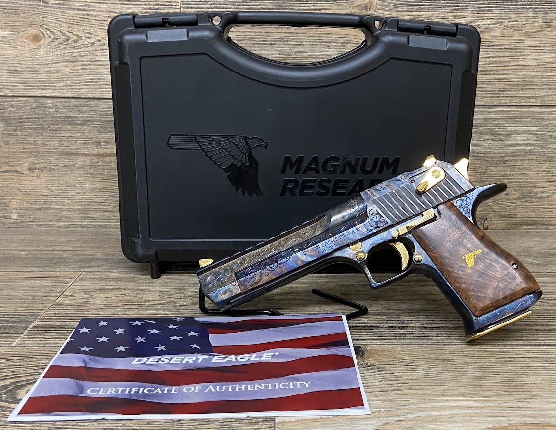 Magnum Research Custom Engraved DE50 Case Hardened 