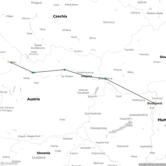 tourhub | Uniworld Boutique River Cruises | Enchanting Danube | Tour Map