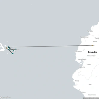 tourhub | HX Hurtigruten Expeditions | In Darwin’s Footsteps (Eastern Route) | Tour Map