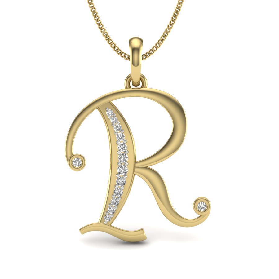Show Your Love with New Year Gifts for Your Parents || R alphabet Diamond Pendant ||