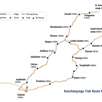 tourhub | Sherpa Expedition & Trekking | Kanchenjunga Circuit Trek | Tour Map