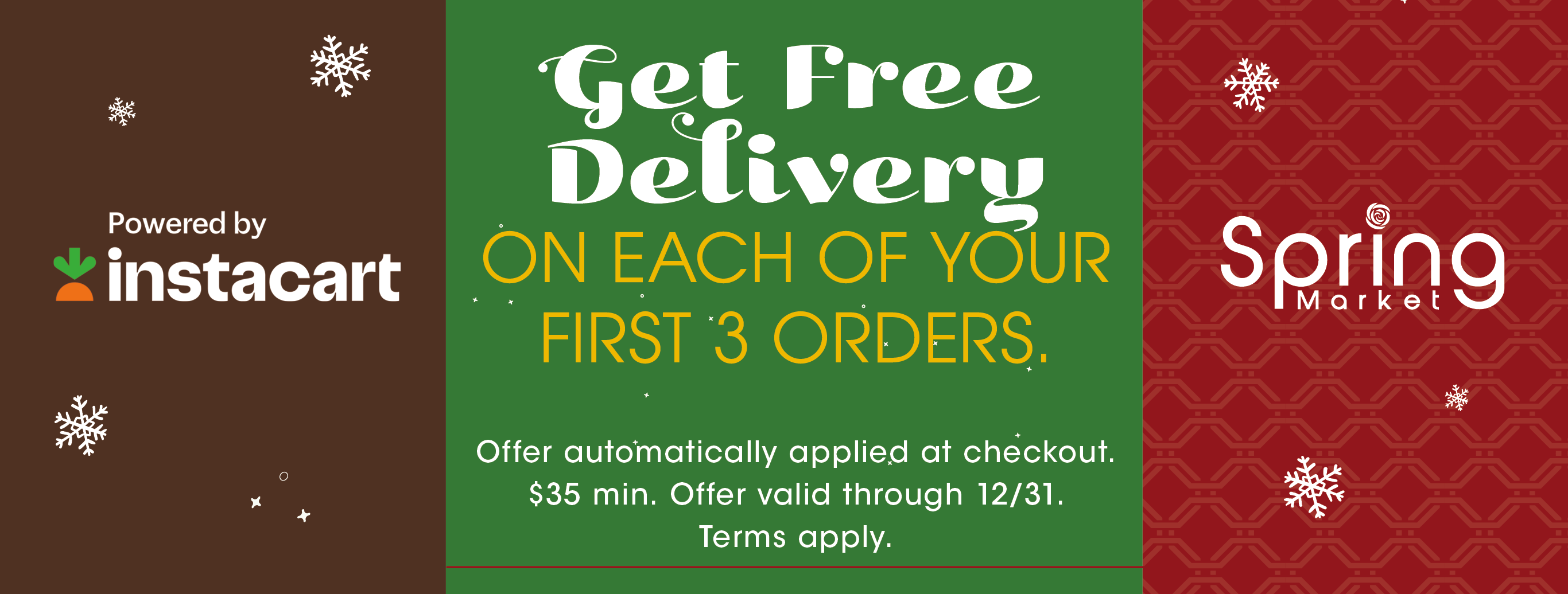 Get FREE Delivery on each of your first 3 orders! Offer valid through 12/31/24. Terms apply.