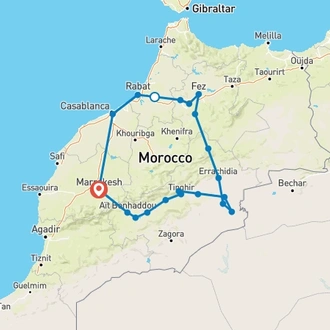 tourhub | Best Tours Morocco | Marrakech to Marrakech: A Grand Moroccan Experience | Tour Map