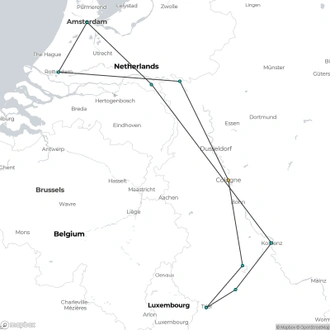 tourhub | A-ROSA River Cruises | Northern Rhine & Moselle Experience | Tour Map