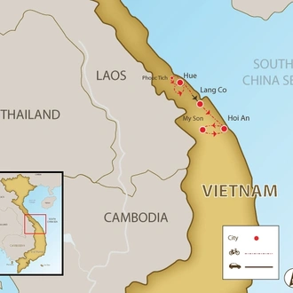 tourhub | SpiceRoads Cycling | Vietnam Heritage by Bicycle | Tour Map