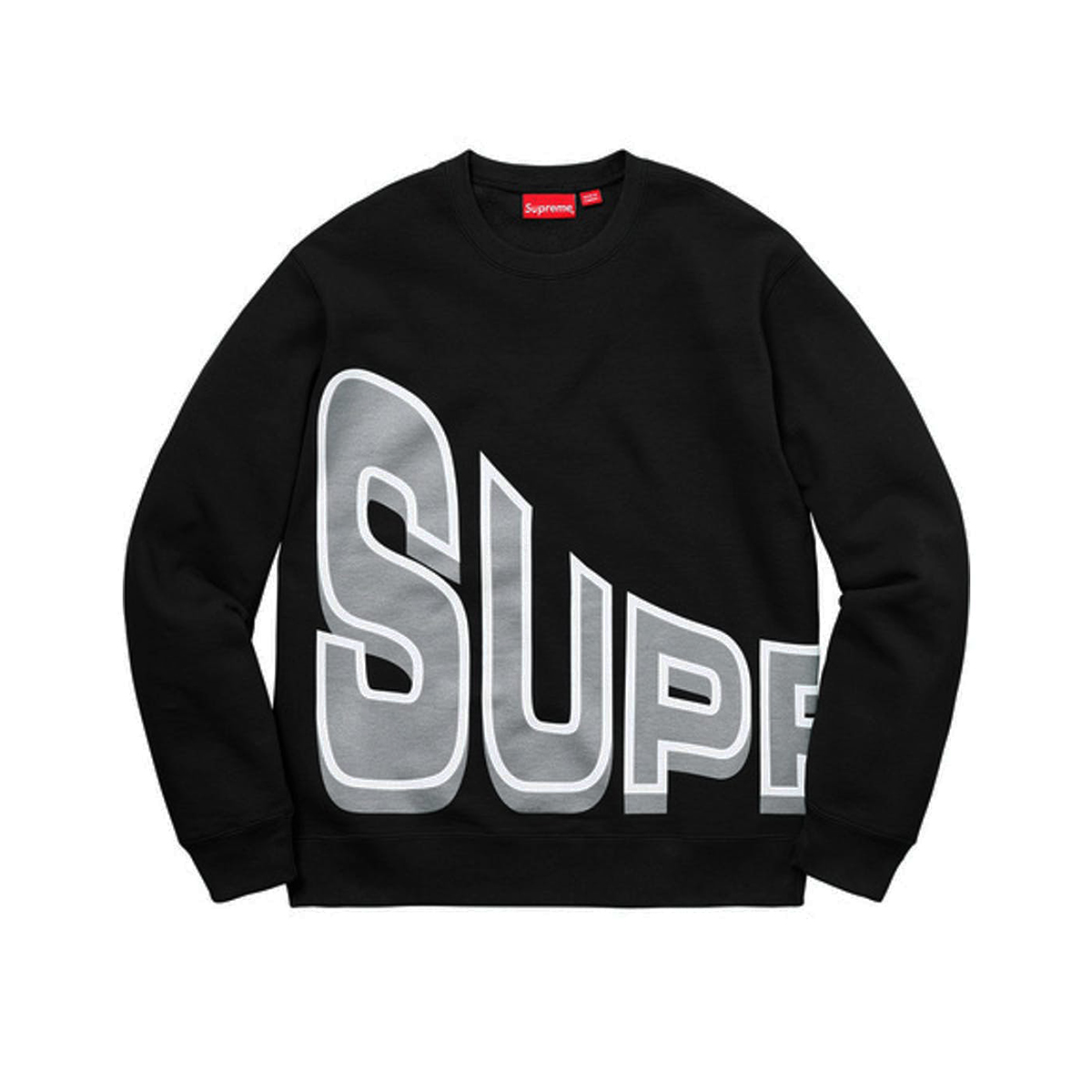 Supreme Side Arc Crewneck Sweatshirt Black (SS18) | TBD - KLEKT
