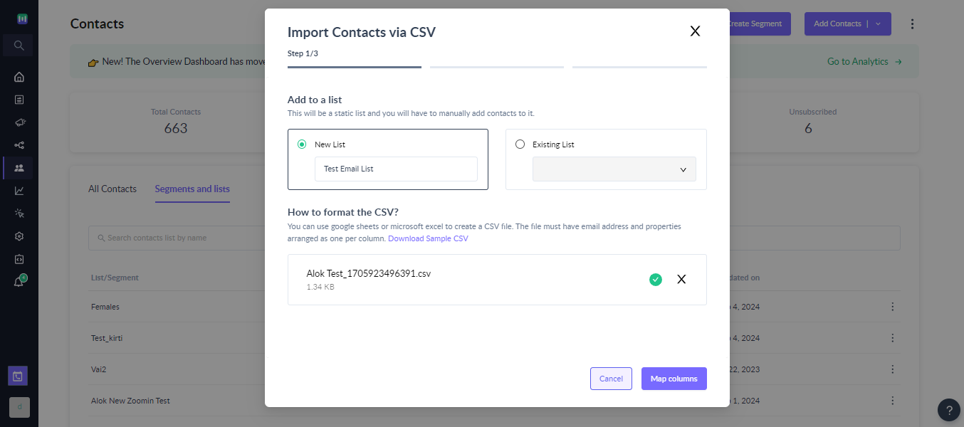 How to import contacts using CSV