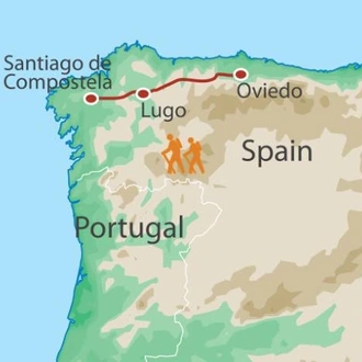 tourhub | UTracks | The Full Camino Primitivo | Tour Map