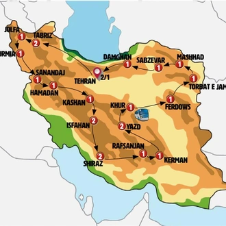 tourhub | Europamundo | Iran in full | Tour Map