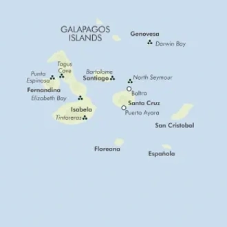 tourhub | Exodus Adventure Travels | Galapagos Wildlife Cruise (Archipel I) | Tour Map