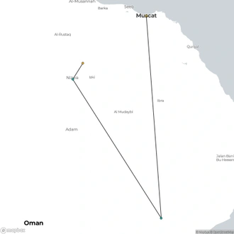 tourhub | Gray Line UAE & Oman | The Oman Complete - Escorted Tour in 4* Hotels – Full Board Plan | Tour Map