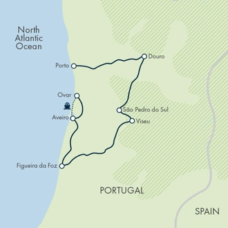 tourhub | Exodus Adventure Travels | Discover Northern Portugal - Premium Adventure | Tour Map