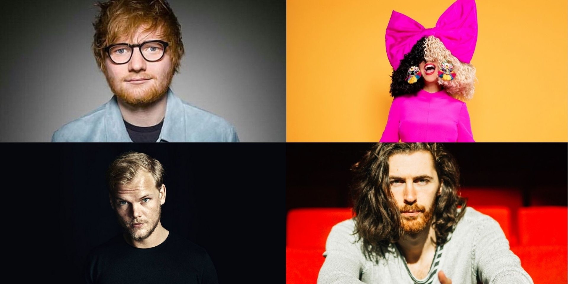 Songs by Ed Sheeran, Avicii, Sia, Hozier, and more included in Top 100 Shazams of all time – listen
