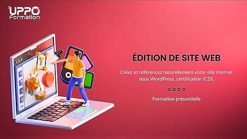 Représentation de la formation : Parcours de Formation | Edition de site Web - Créez et référencez naturellement votre site internet sous WordPress, certification ICDL