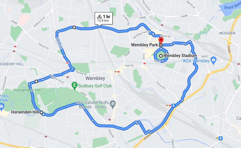 Der Wembley-Loop-Radweg