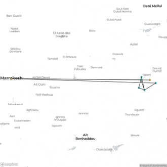 tourhub | The Natural Adventure | Mount M'Goun Trek | Tour Map