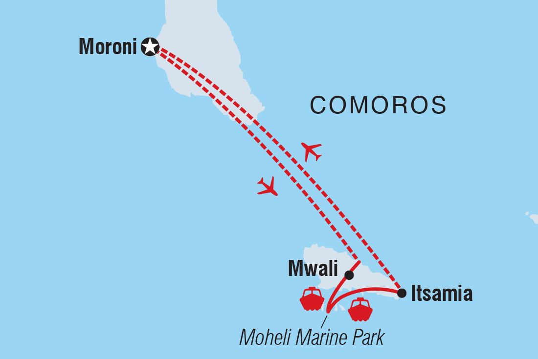 tourhub | Intrepid Travel | Comoros: Wildlife Expedition | Tour Map