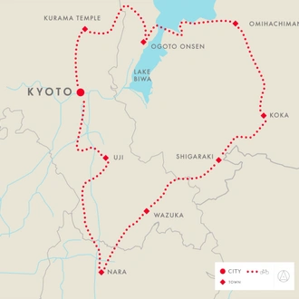 tourhub | SpiceRoads Cycling | Japan Heritage | Tour Map