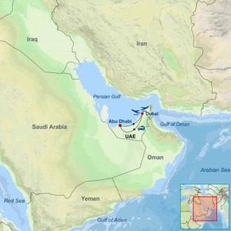 tourhub | Indus Travels | Dreams of Dubai | Tour Map