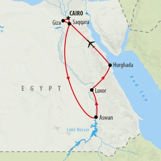 tourhub | On The Go Tours | Egyptian Family Adventure & Red Sea - 13 days | Tour Map