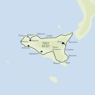 tourhub | Exodus | Sicily Grand Tour | Tour Map