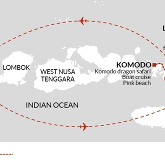 tourhub | Explore! | Discover Bali, Flores and Komodo Islands | Tour Map