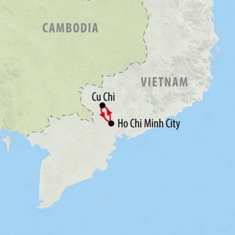 tourhub | On The Go Tours | Ho Chi Minh City & Cu Chi Tunnels - 5 days | Tour Map