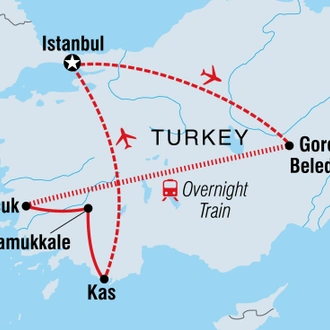 tourhub | Intrepid Travel | Turkey Family Holiday | Tour Map