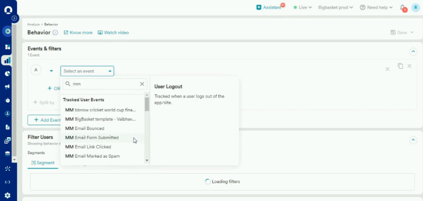 How to create Mailmodo events dashboard on Moengage