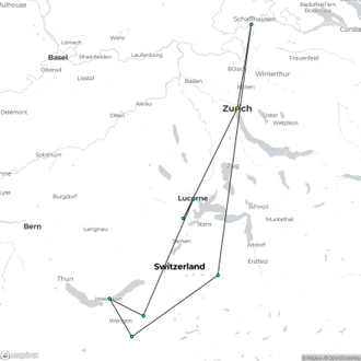 tourhub | Indogusto | Epic Switzerland | Tour Map