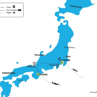 tourhub | Tweet World Travel | Luxury Japan Tour: A High-End Wellness Retreat Experience | Tour Map